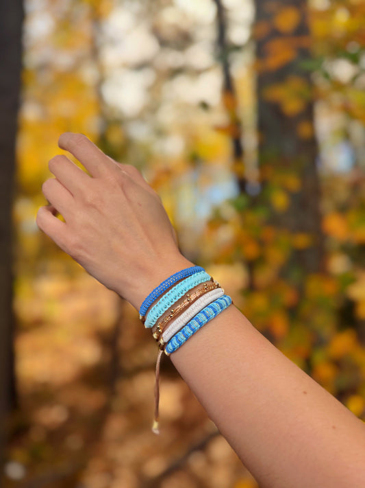 BRAZALETE TONOS AZULES